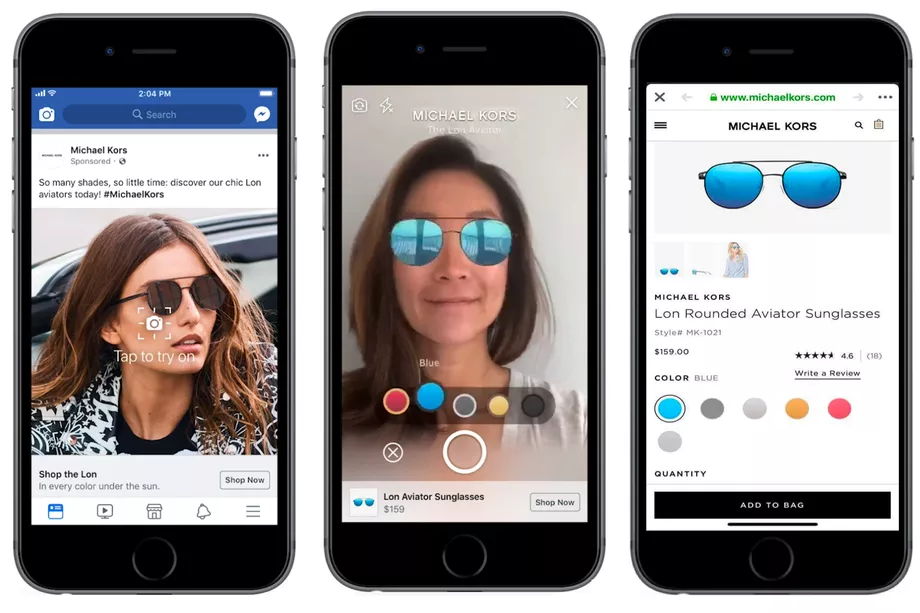 Facebook lancia nuovi formati adv basati sulla Realtà Aumentata